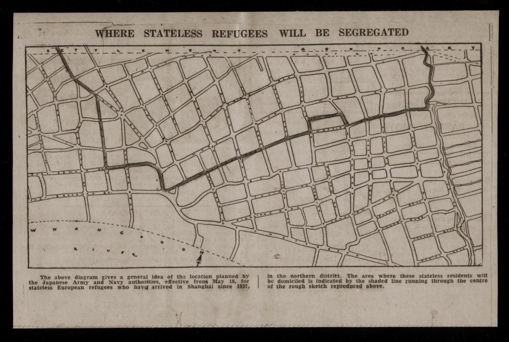 Map of the Hongkew Ghetto.